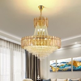 Designer Touch Decorative European Crystal Pendant Light Contemporary Ceiling Lamp