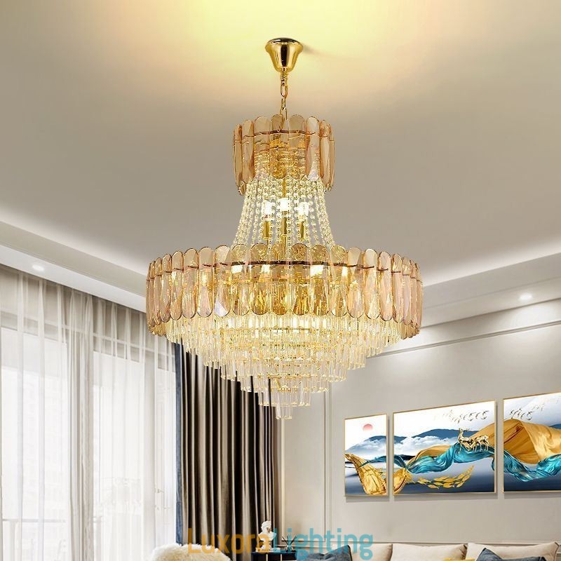 Designer Touch Decorative European Crystal Pendant Light Contemporary Ceiling Lamp