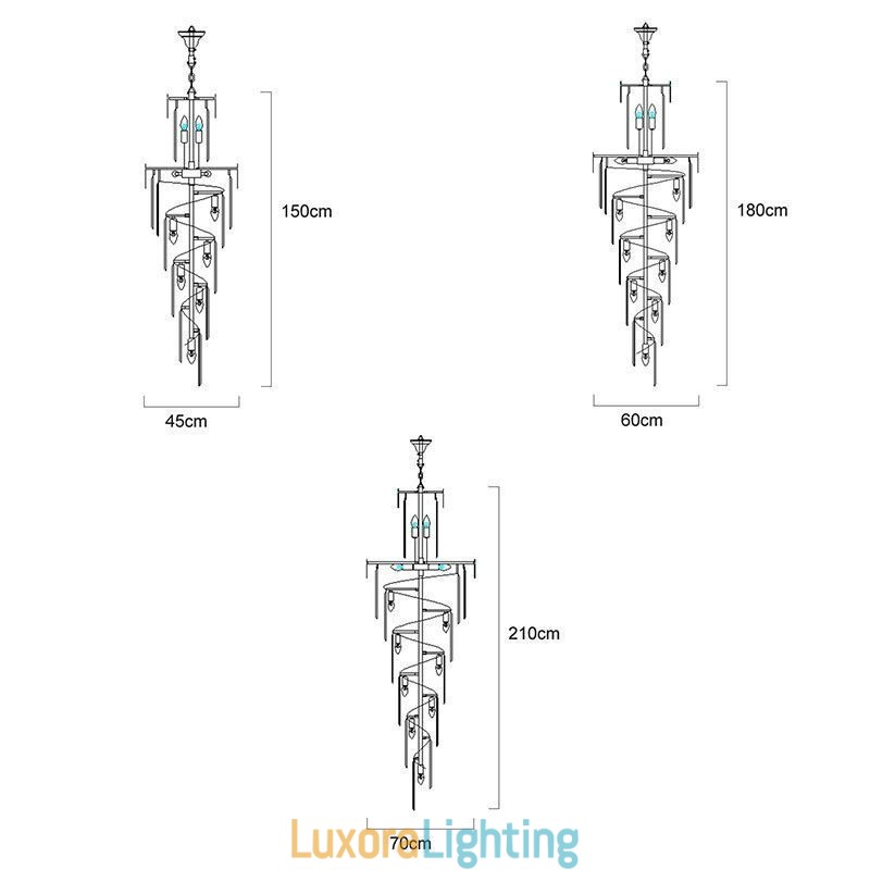 Designer Touch Decorative Luxury Pendant Light Large Hanging lamp 12 16 18 Lights