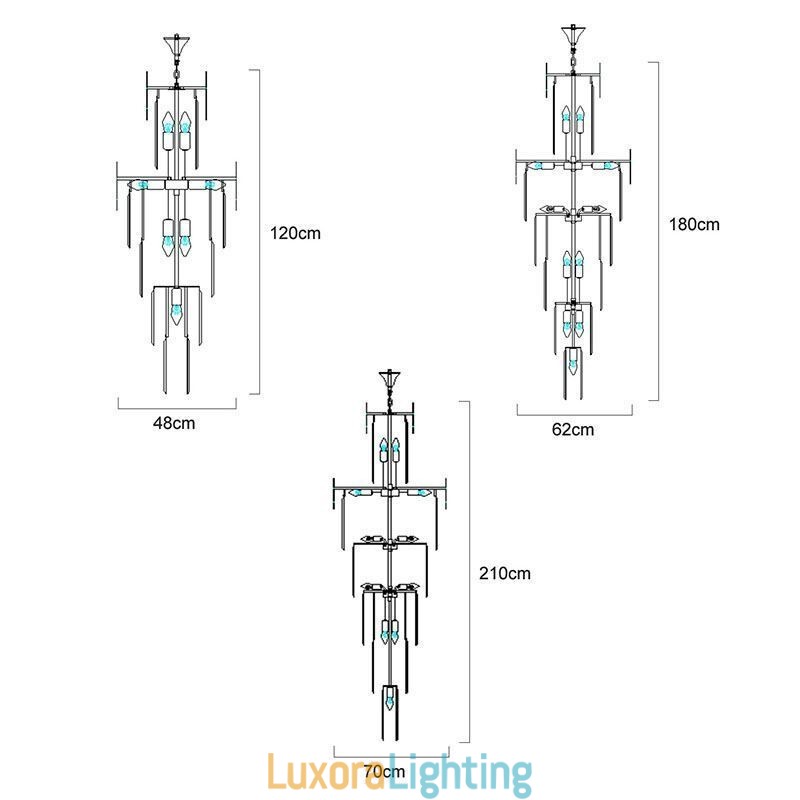 Designer Touch Decorative Modern Crystal Ceiling Light Fixture Pendant Lamp Dining Foyer