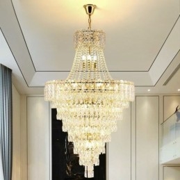Designer Touch Decorative Modern Elegant Crystal Pendant Light Conical Ceiling Light