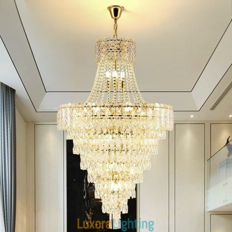 Designer Touch Decorative Modern Elegant Crystal Pendant Light Conical Ceiling Light