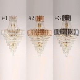 Designer Touch Decorative Modern Elegant Crystal Pendant Light Conical Ceiling Light
