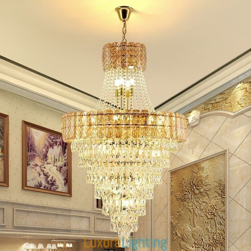Designer Touch Decorative Modern Elegant Crystal Pendant Light Conical Ceiling Light
