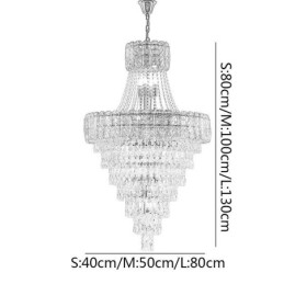 Designer Touch Decorative Modern Elegant Crystal Pendant Light Conical Ceiling Light