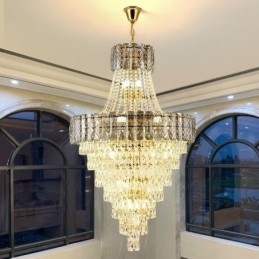 Designer Touch Decorative Modern Elegant Crystal Pendant Light Conical Ceiling Light