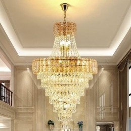Designer Touch Decorative Modern Elegant Crystal Pendant Light Conical Ceiling Light