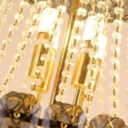 Designer Touch Decorative Modern Elegant Crystal Pendant Light Conical Ceiling Light