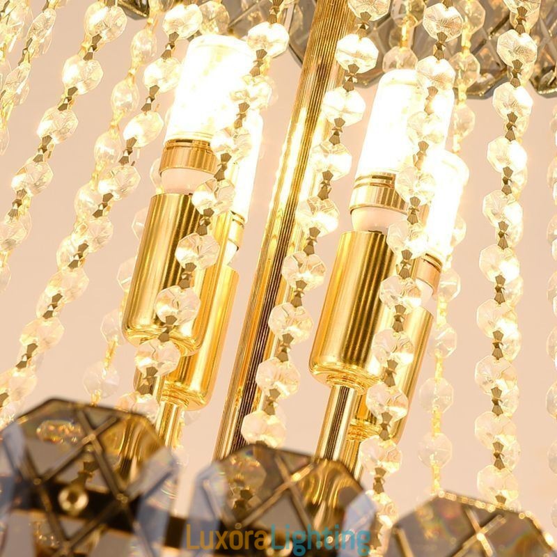 Designer Touch Decorative Modern Elegant Crystal Pendant Light Conical Ceiling Light