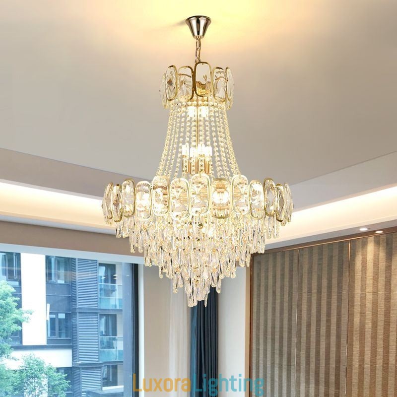 Designer Touch Decorative Modern Crystal Pendant Light Round Ceiling Lighting Fixture