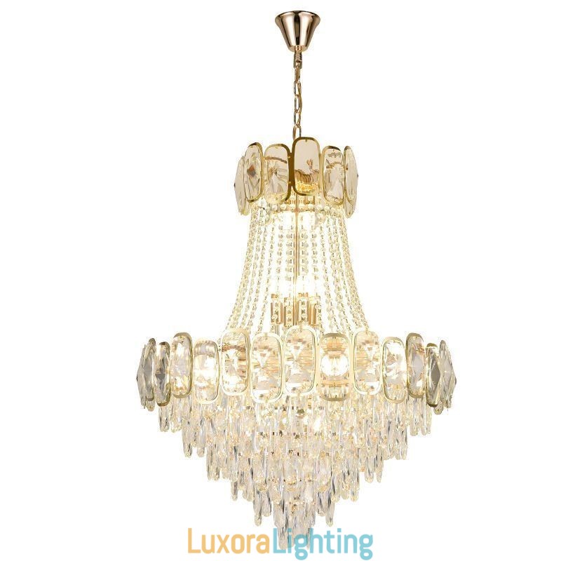 Designer Touch Decorative Modern Crystal Pendant Light Round Ceiling Lighting Fixture