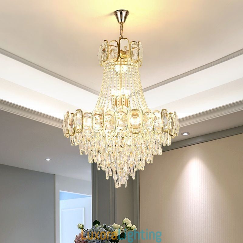Designer Touch Decorative Modern Crystal Pendant Light Round Ceiling Lighting Fixture