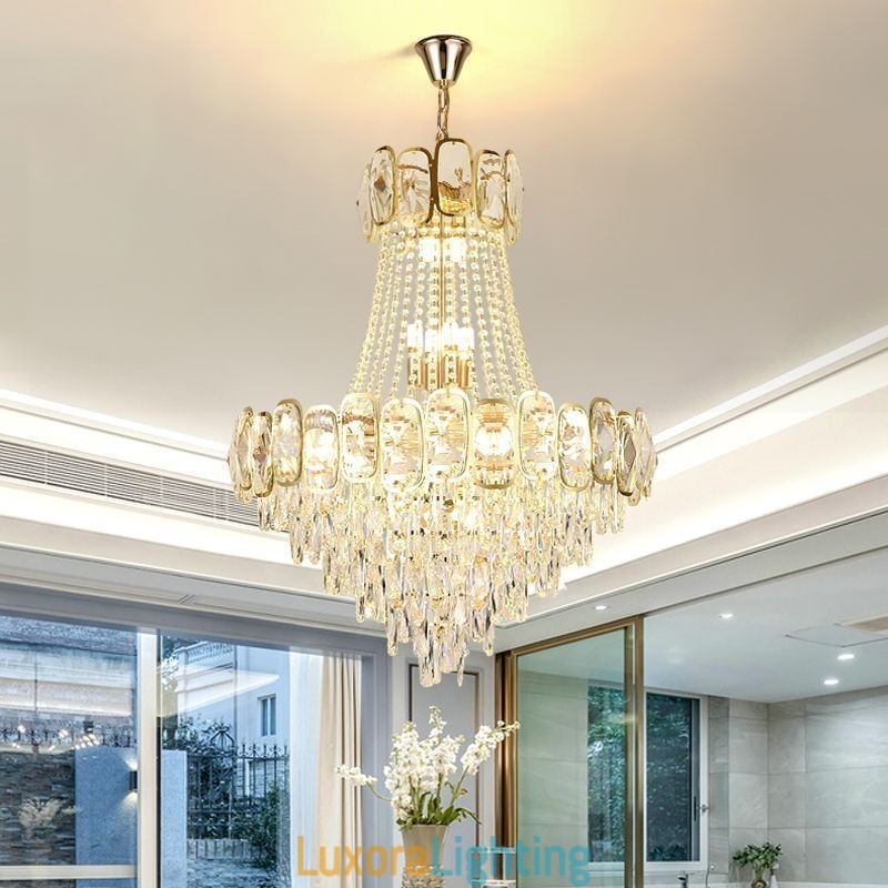 Designer Touch Decorative Modern Crystal Pendant Light Round Ceiling Lighting Fixture