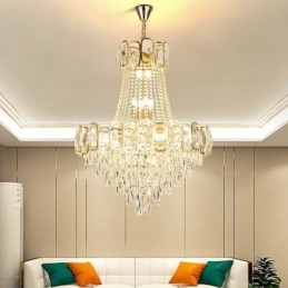 Designer Touch Decorative Modern Crystal Pendant Light Round Ceiling Lighting Fixture