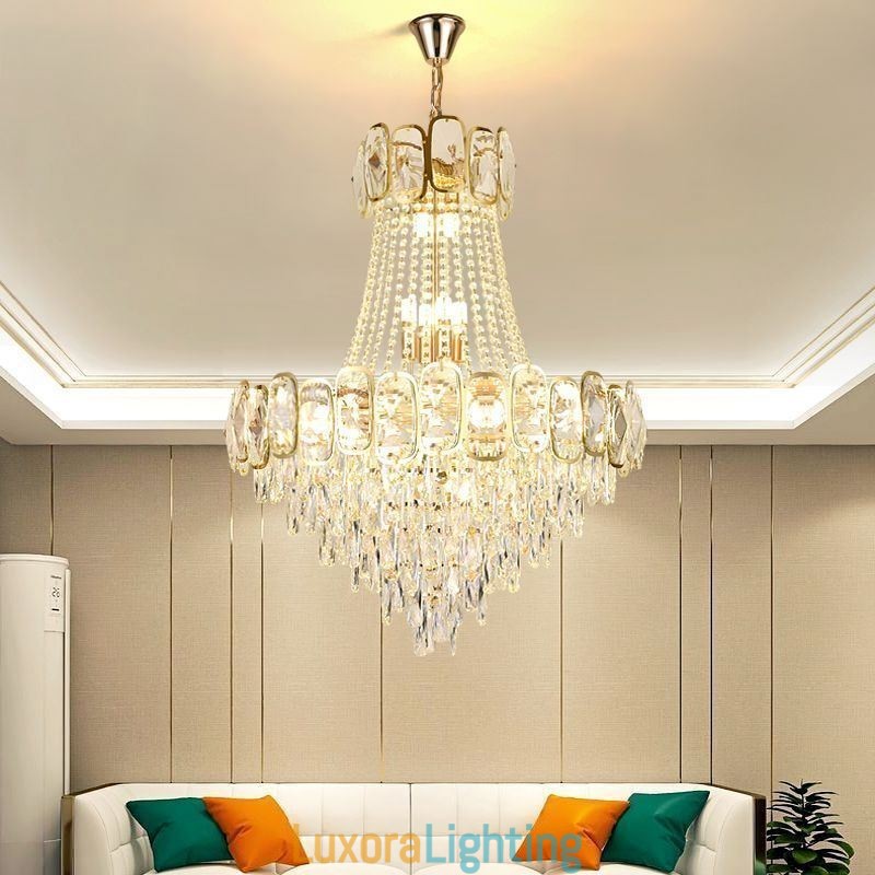 Designer Touch Decorative Modern Crystal Pendant Light Round Ceiling Lighting Fixture