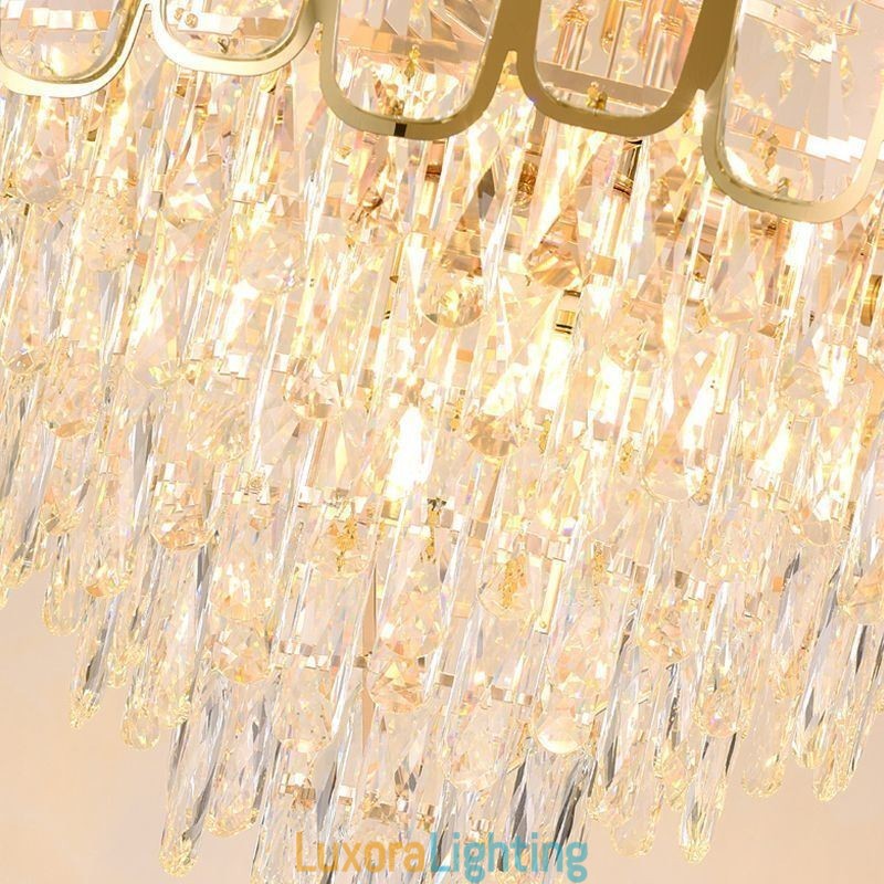 Designer Touch Decorative Modern Crystal Pendant Light Round Ceiling Lighting Fixture
