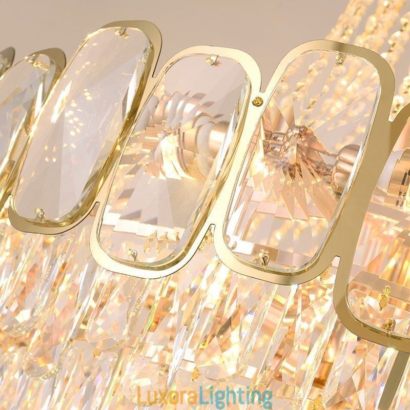 Designer Touch Decorative Modern Crystal Pendant Light Round Ceiling Lighting Fixture