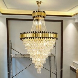 Designer Touch Decorative Luxurious Gold Pendant Light Crystal Ceiling Light Fixture