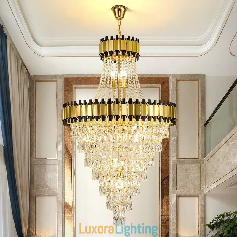 Designer Touch Decorative Luxurious Gold Pendant Light Crystal Ceiling Light Fixture