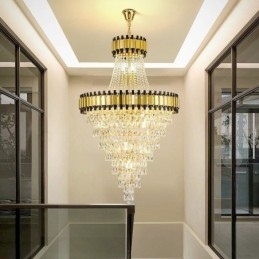 Designer Touch Decorative Luxurious Gold Pendant Light Crystal Ceiling Light Fixture