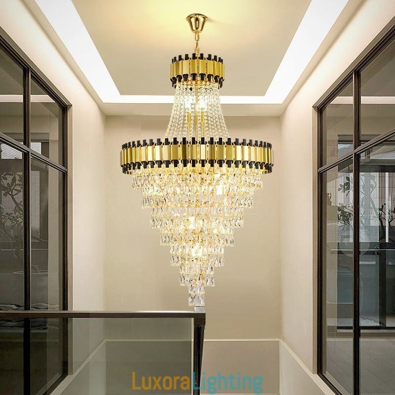 Designer Touch Decorative Luxurious Gold Pendant Light Crystal Ceiling Light Fixture
