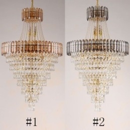 Designer Touch Decorative Conical Crystal Pendant Light Elegant Hanging Light