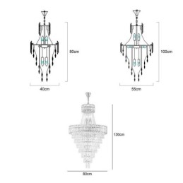 Designer Touch Decorative Conical Crystal Pendant Light Elegant Hanging Light
