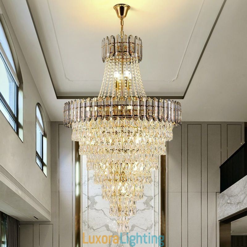 Designer Touch Decorative Conical Crystal Pendant Light Elegant Hanging Light