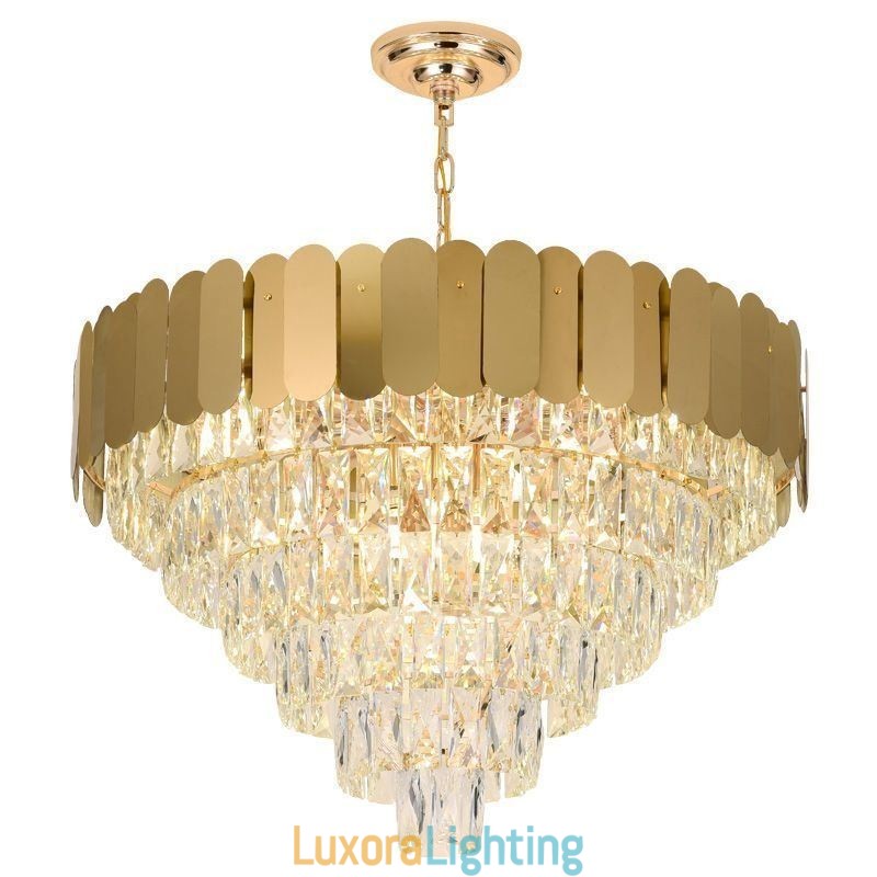 Designer Touch Decorative Modern Elegant Crystal Pendant Light Conical Ceiling Lamp