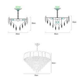 Designer Touch Decorative Modern Elegant Crystal Pendant Light Conical Ceiling Lamp