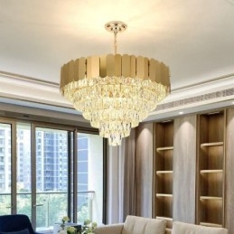 Designer Touch Decorative Modern Elegant Crystal Pendant Light Conical Ceiling Lamp