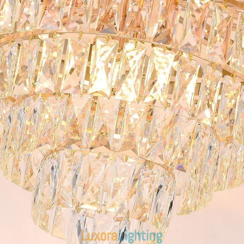Designer Touch Decorative Modern Elegant Crystal Pendant Light Conical Ceiling Lamp