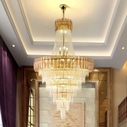 Designer Touch Decorative European Elegant Crystal Pendant Light Conical Ceiling Light