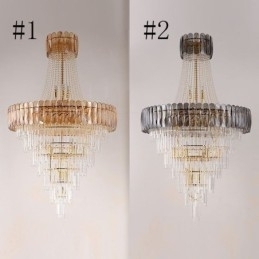 Designer Touch Decorative European Elegant Crystal Pendant Light Conical Ceiling Light