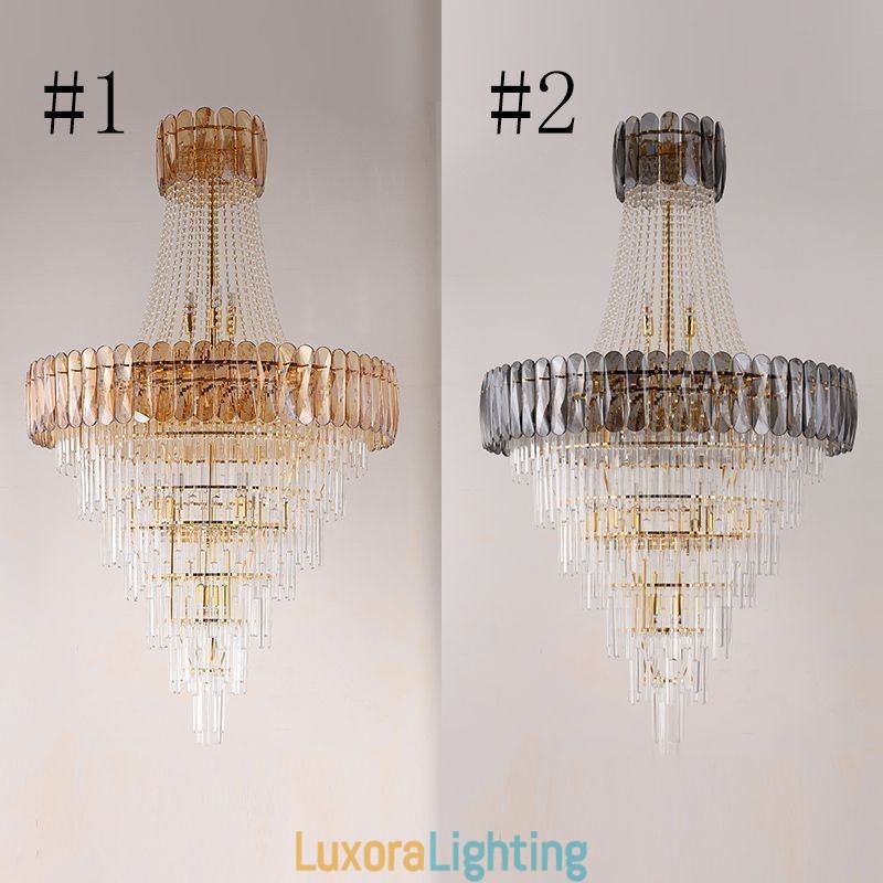 Designer Touch Decorative European Elegant Crystal Pendant Light Conical Ceiling Light