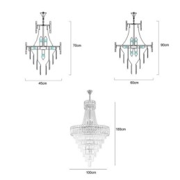 Designer Touch Decorative European Elegant Crystal Pendant Light Conical Ceiling Light