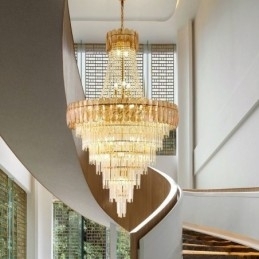 Designer Touch Decorative European Elegant Crystal Pendant Light Conical Ceiling Light