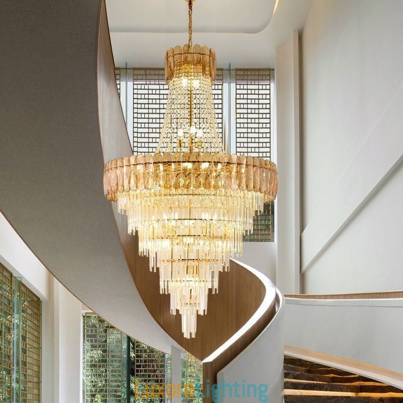 Designer Touch Decorative European Elegant Crystal Pendant Light Conical Ceiling Light