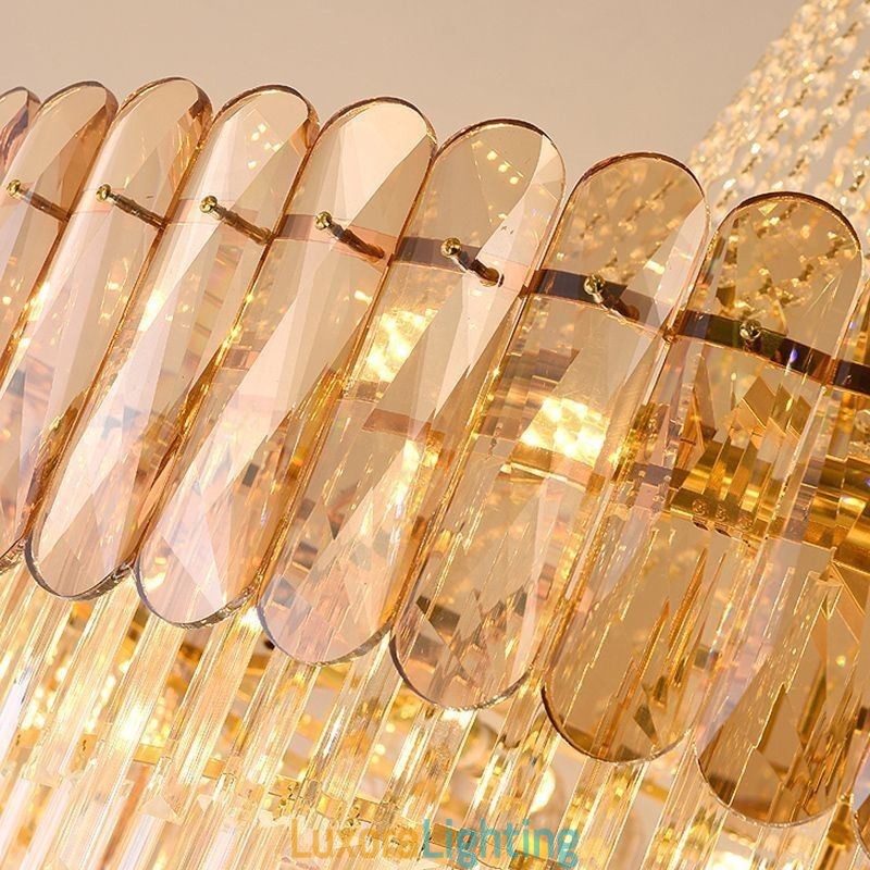 Designer Touch Decorative European Elegant Crystal Pendant Light Conical Ceiling Light