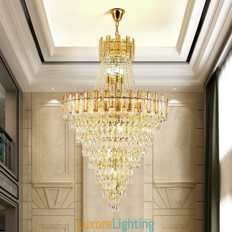 Designer Touch Decorative Modern Elegant Crystal Pendant Light Conical Hanging Light