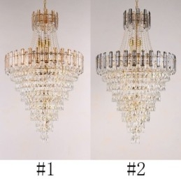 Designer Touch Decorative Modern Elegant Crystal Pendant Light Conical Hanging Light