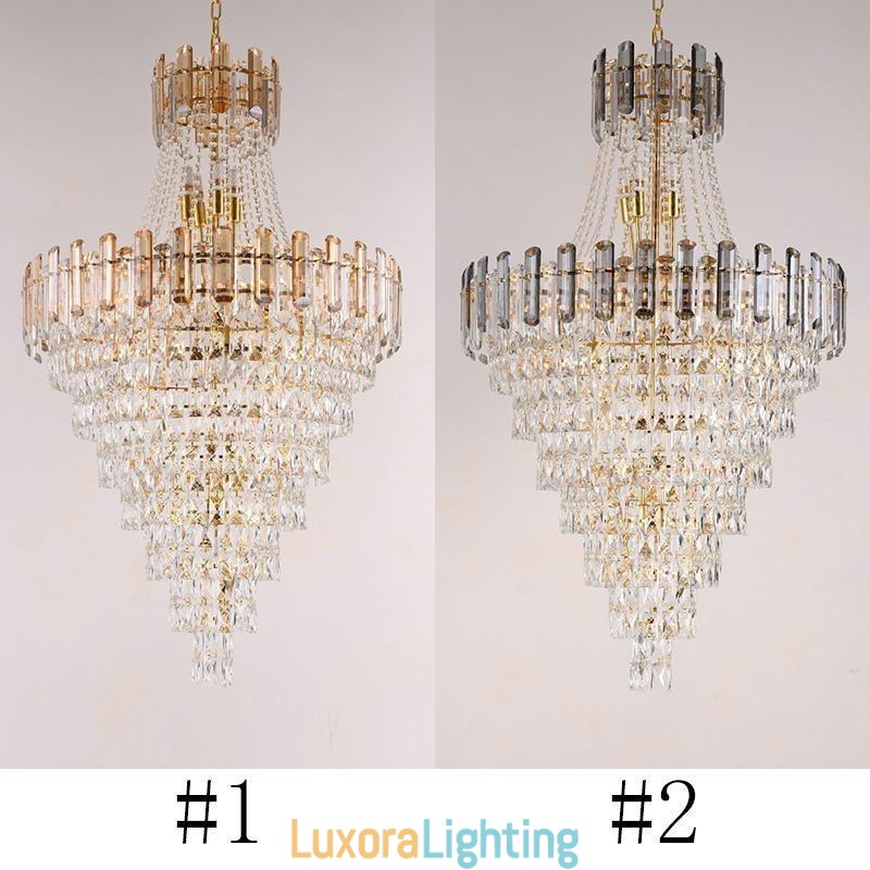 Designer Touch Decorative Modern Elegant Crystal Pendant Light Conical Hanging Light