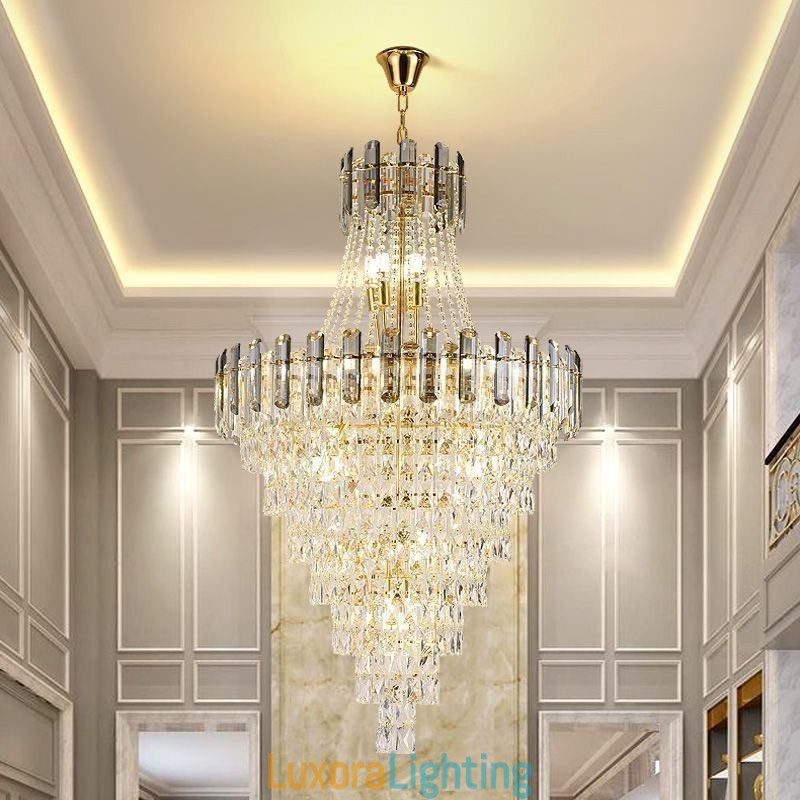 Designer Touch Decorative Modern Elegant Crystal Pendant Light Conical Hanging Light