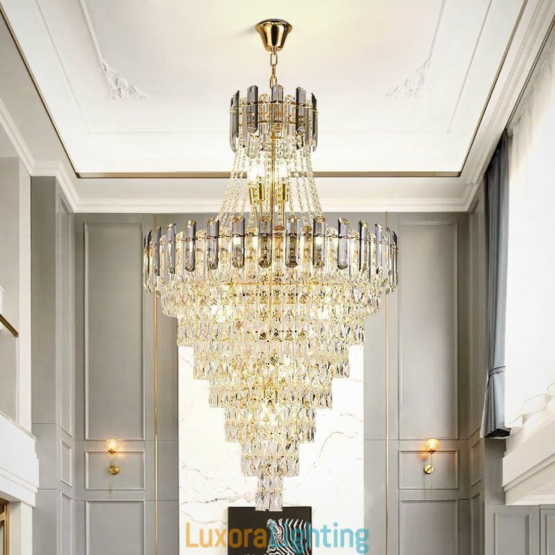 Designer Touch Decorative Modern Elegant Crystal Pendant Light Conical Hanging Light