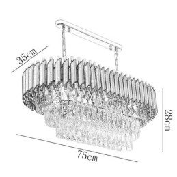 Designer Touch Decorative Crystal Pendant Light Oval Ceiling Light Fixture