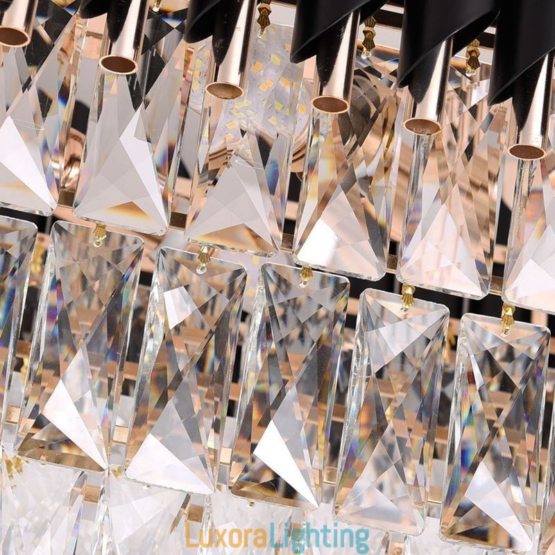 Designer Touch Decorative Crystal Pendant Light Oval Ceiling Light Fixture