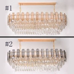 Designer Touch Decorative Modern Crystal Pendant Light Oval Ceiling Light Fixture