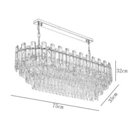 Designer Touch Decorative Modern Crystal Pendant Light Oval Ceiling Light Fixture