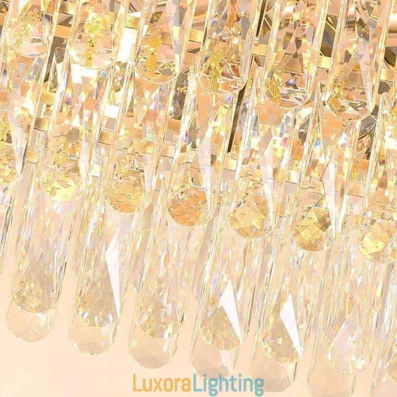 Designer Touch Decorative Modern Crystal Pendant Light Oval Ceiling Light Fixture