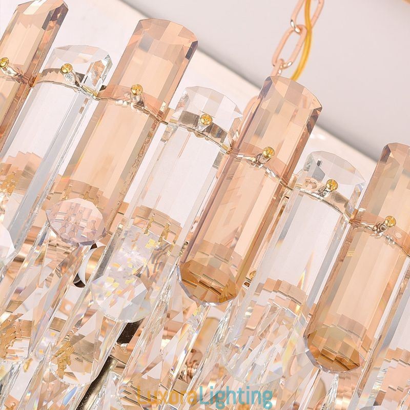 Designer Touch Decorative Modern Crystal Pendant Light Oval Ceiling Light Fixture